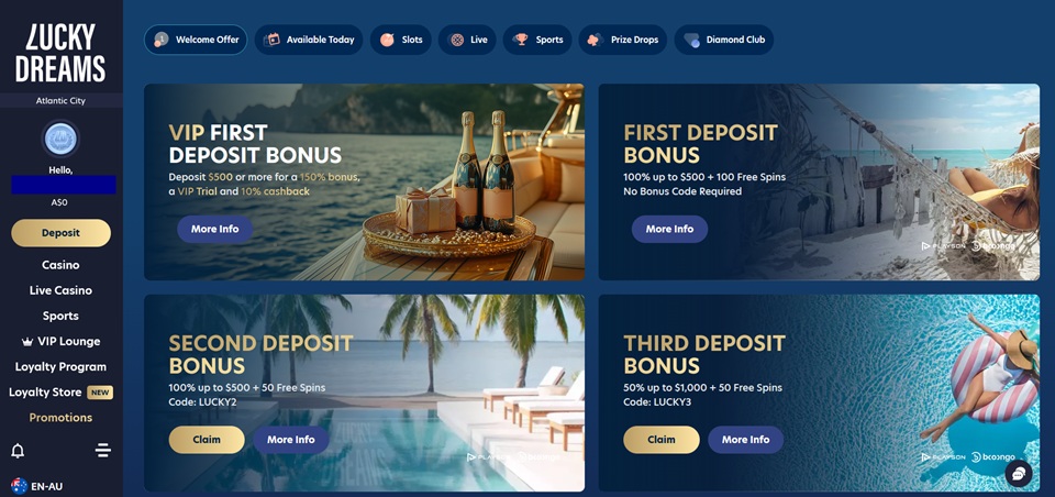 Lucky Dreams Casino Bonuses and Promotions