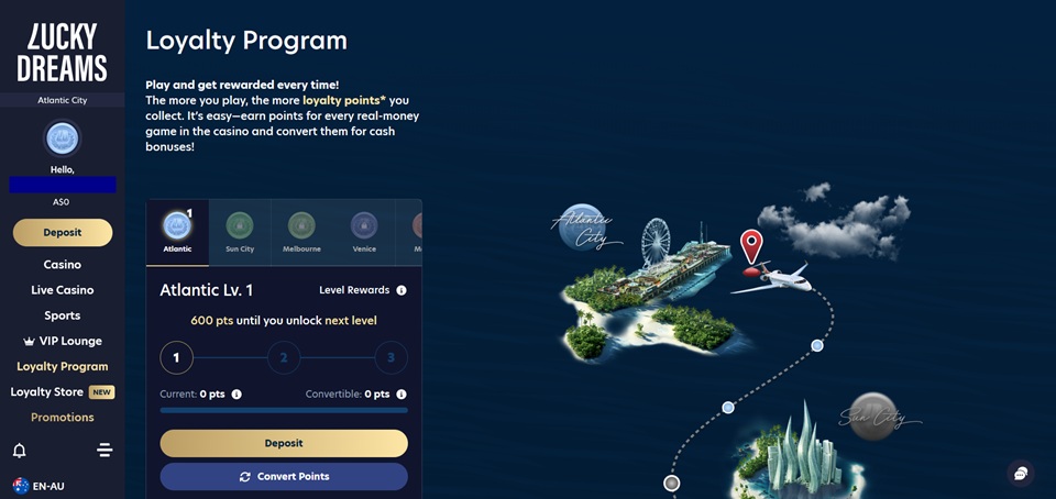 Lucky Dreams Loyalty Program