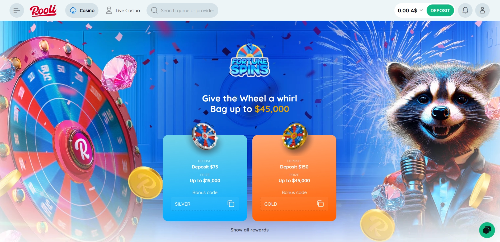 Rooli Casino Fortune Spins