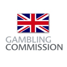 UK Gambling Commission logo with a UK flag and grey text on a white background