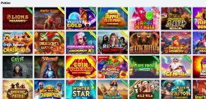 Colourful logos of ripper casino pokies laid out in a 7x4 grid