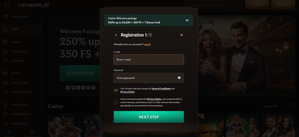 Crownplay Casino Signup 2