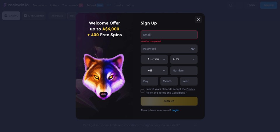 Rockwin Casino Signup for Aussies
