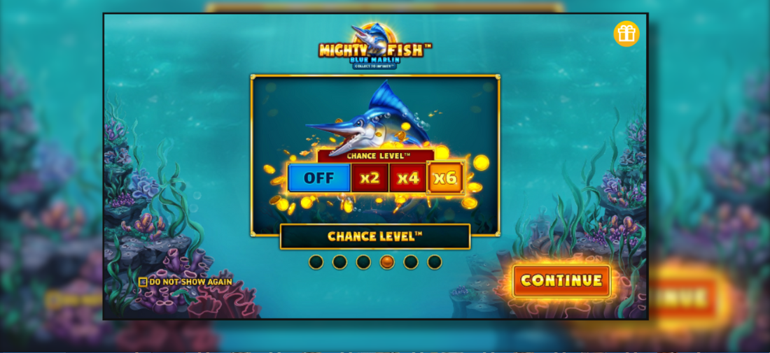 Mighty Fish Blue Marlin Slot Chance Level Feature