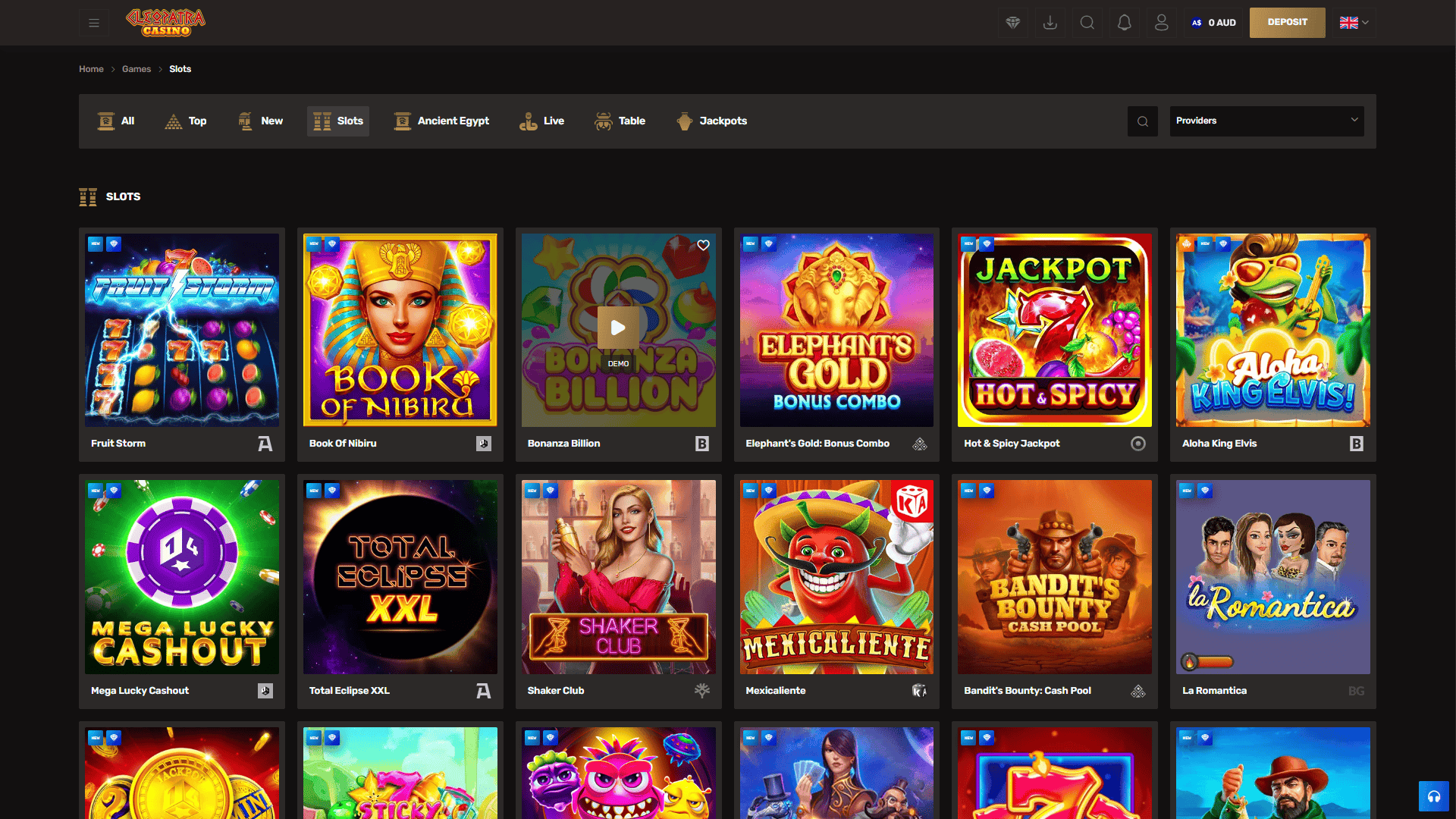 Cleopatra Casino - Pokies