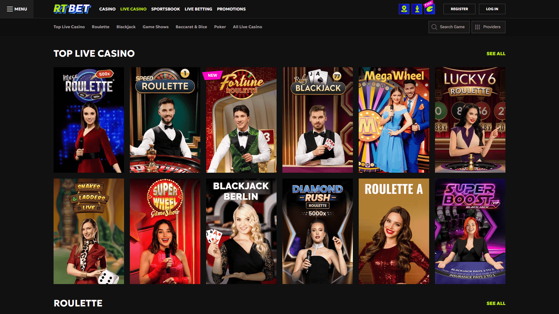 RTbet Casino Live Casino