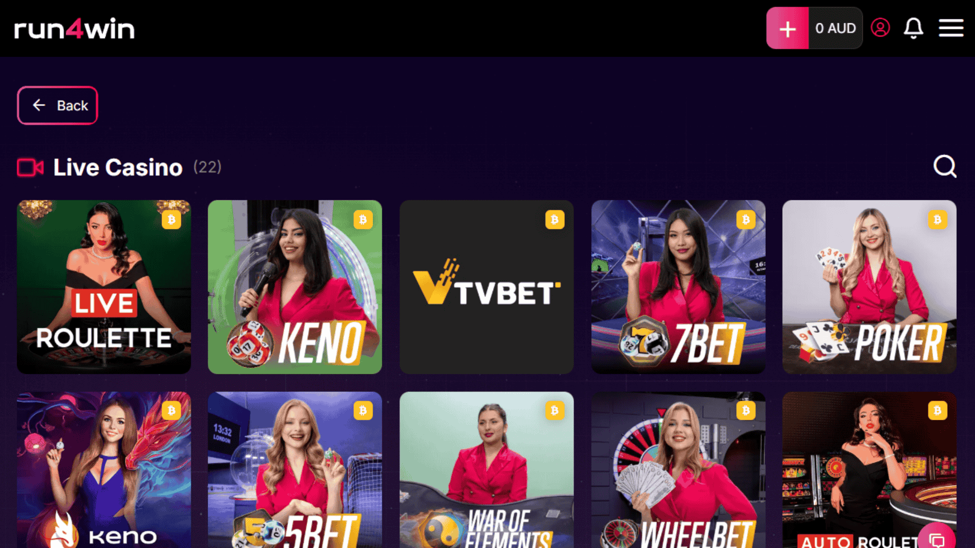 Run4Win live games