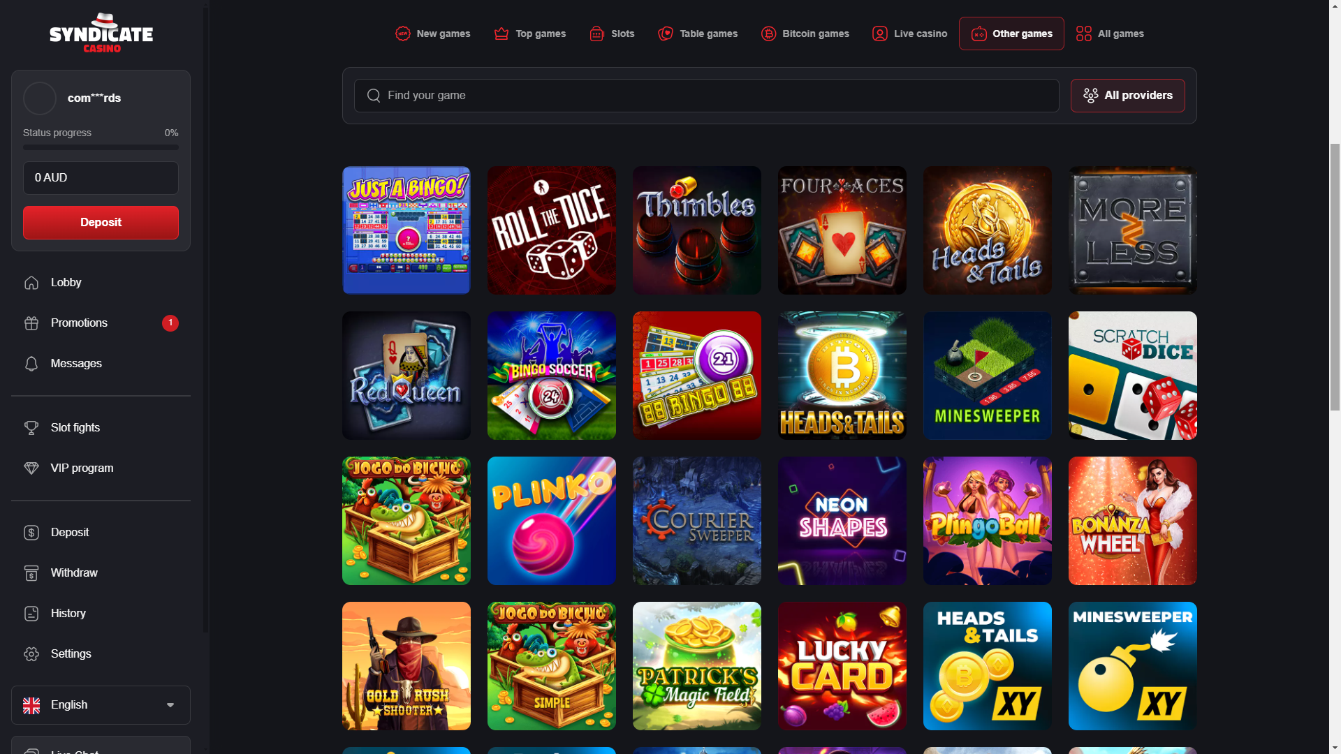 Syndicate Casino Instant Games
