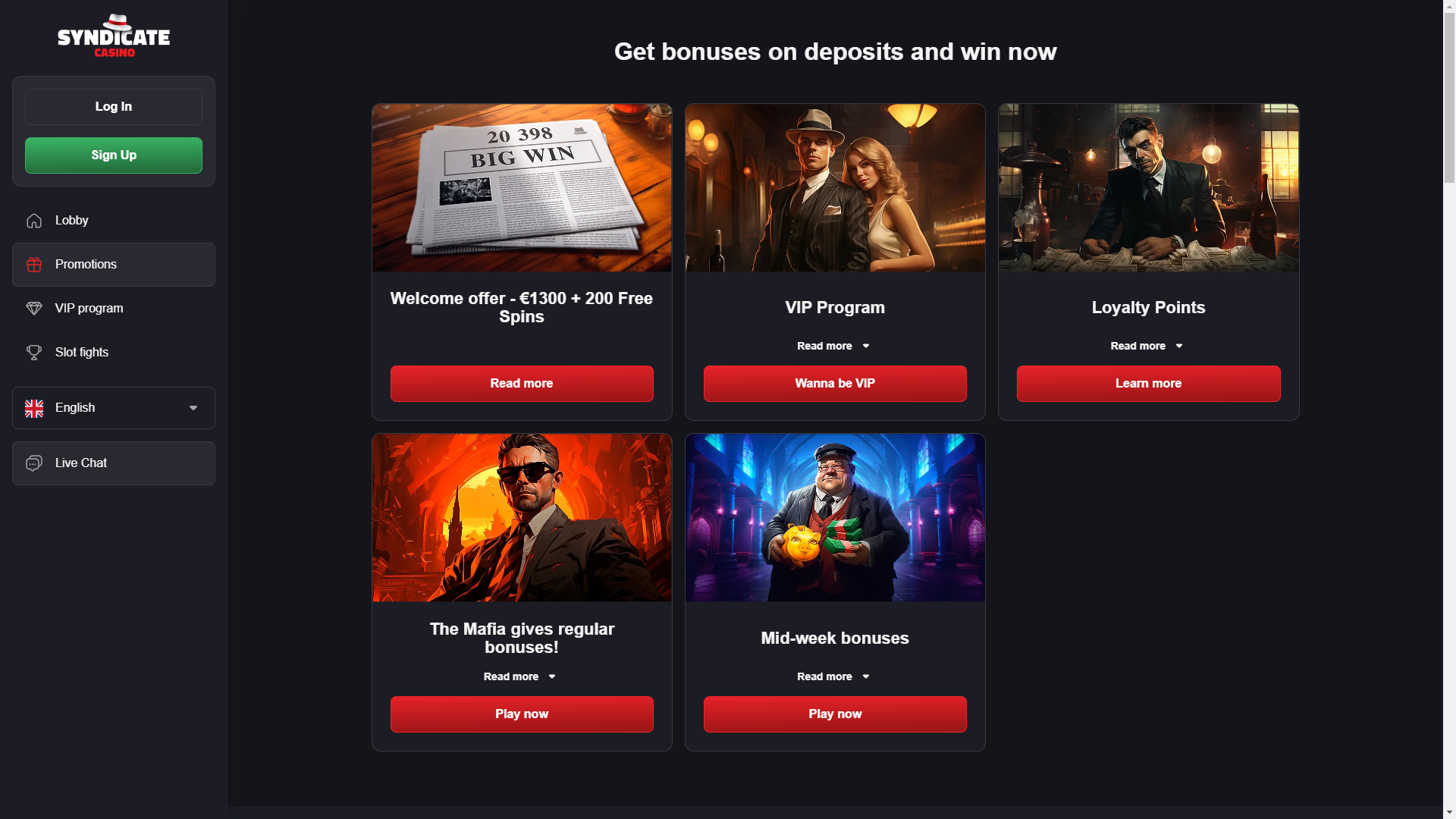 Syndicate Casino Promotions