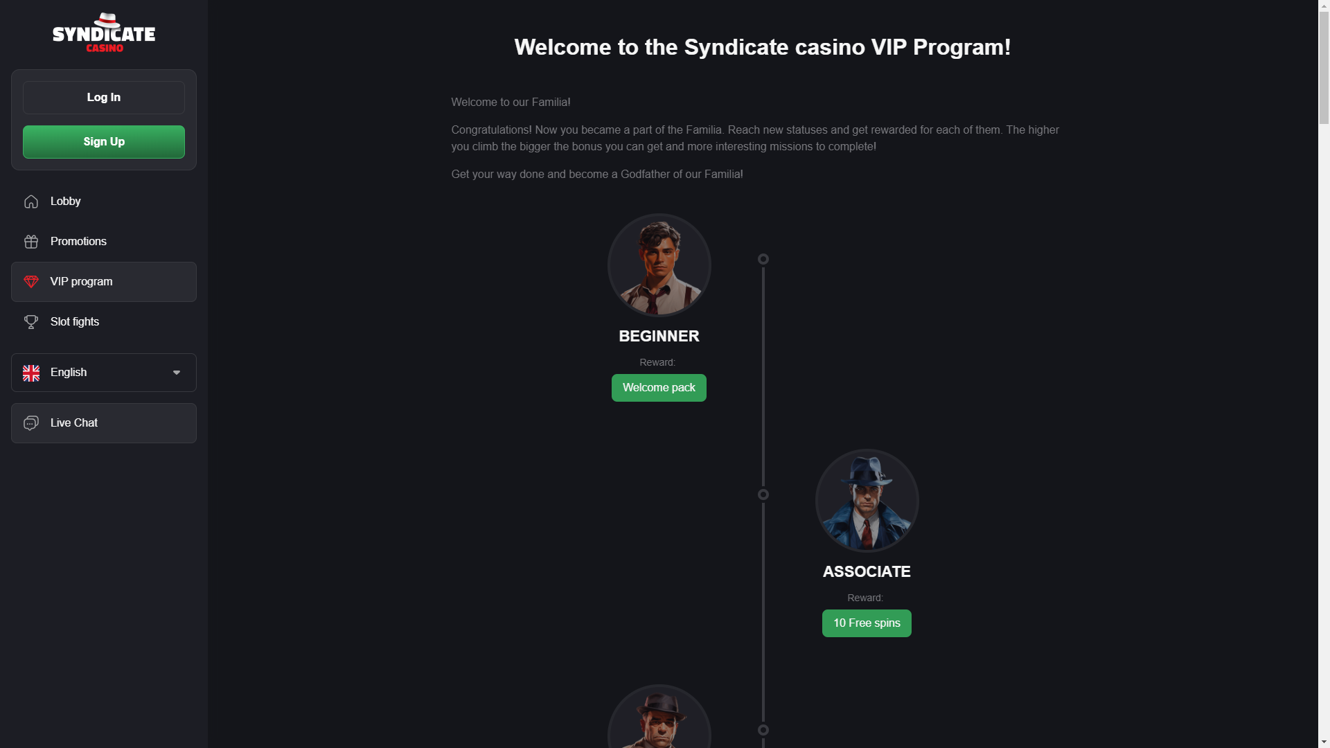Syndicate Casino VIP