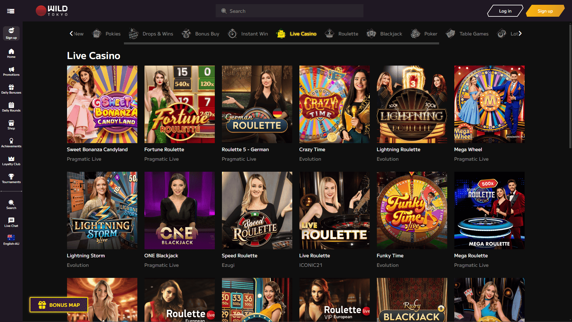 Wild Tokyo Casino Live Dealer