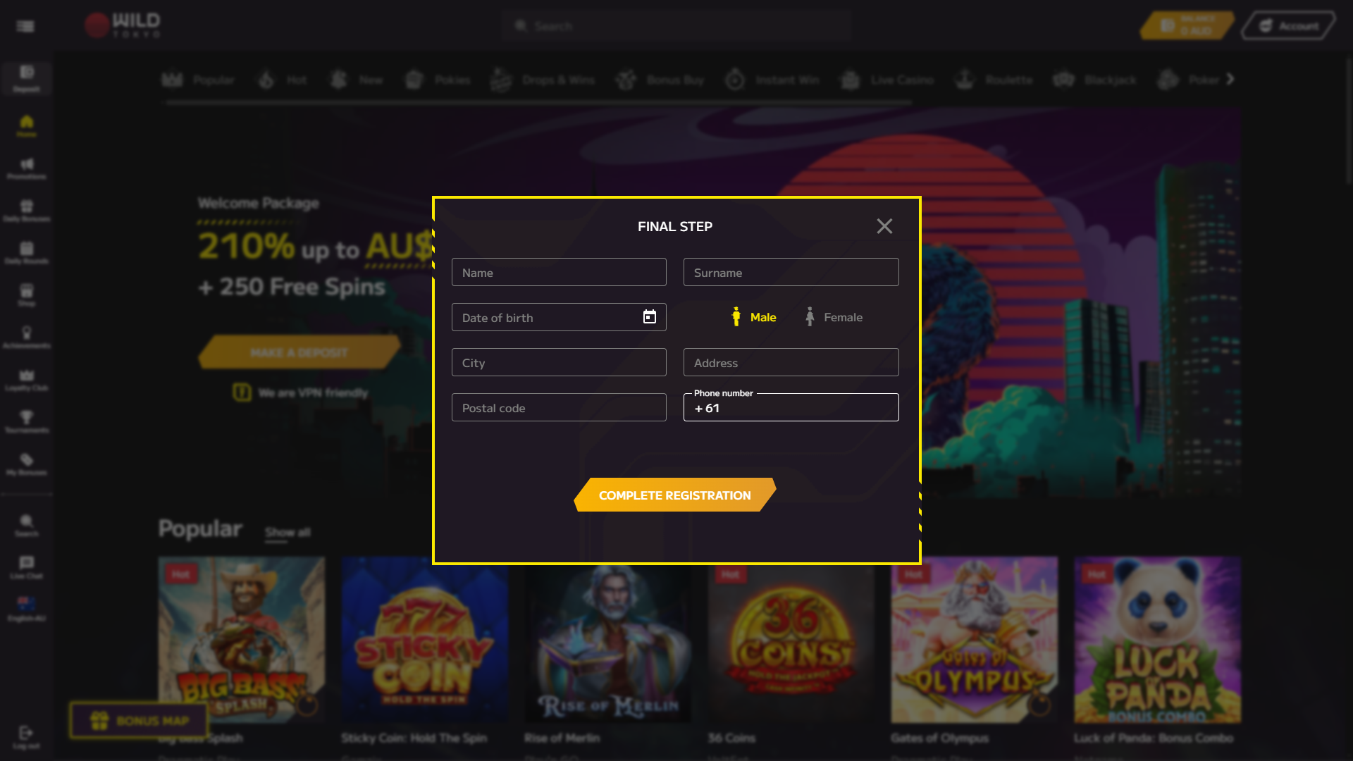 Wild Tokyo Casino Registration 2