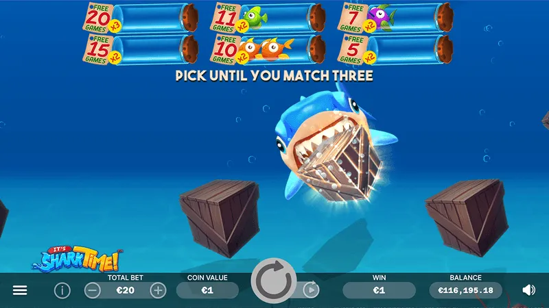 It's shark time - bonus game