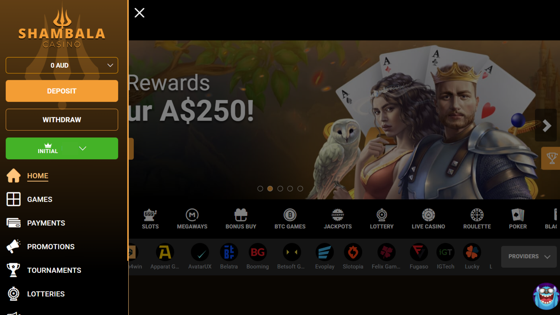 Shambala sidebar