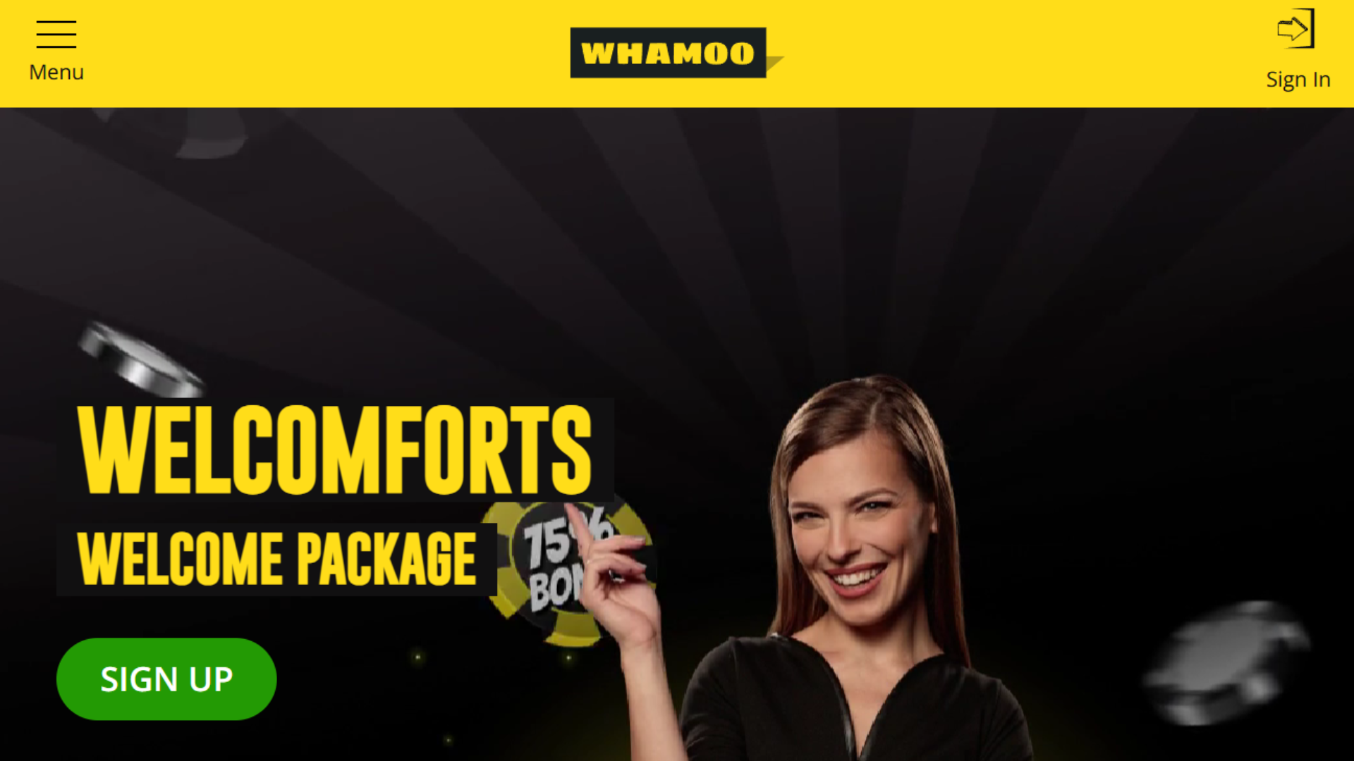 Whamoo welcome page