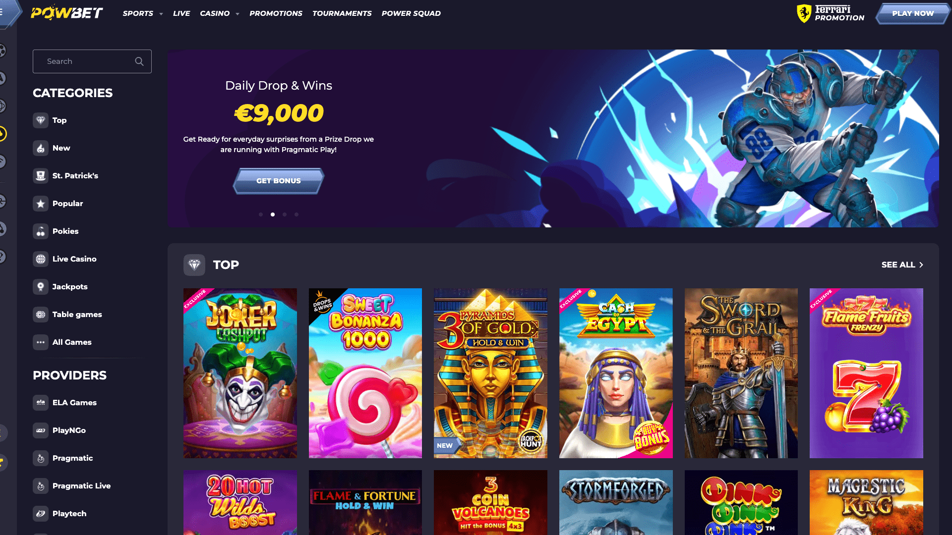 powbet games