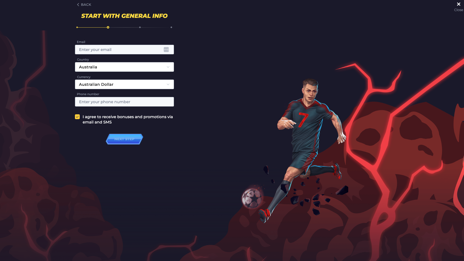 powbet sign up form 2