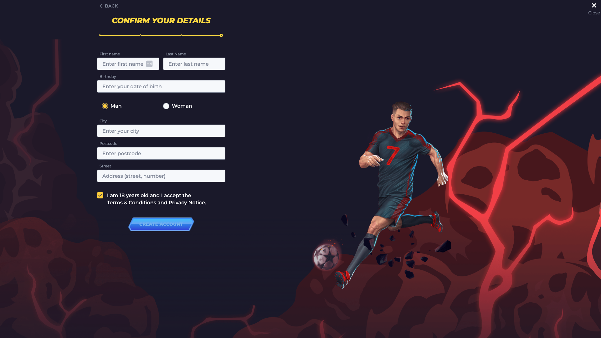powbet sign up form 5