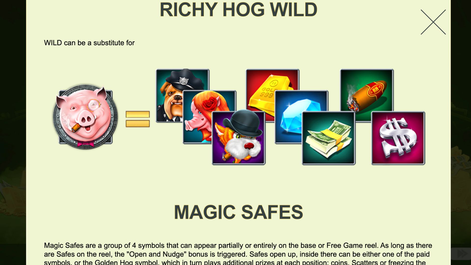 Richy Hog pokie screenshots