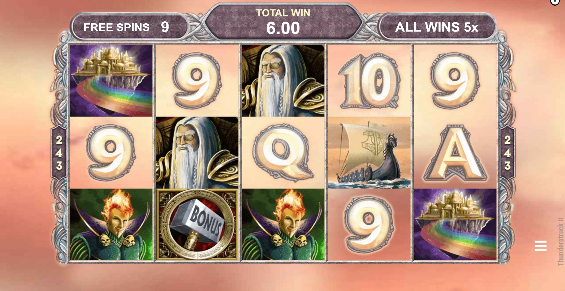 Thunderstruck II pokie free spins