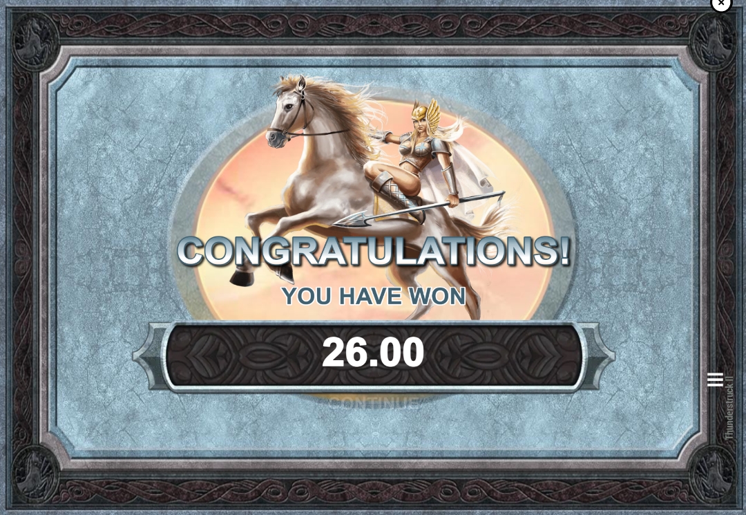 Thunderstruck II pokie free spins win