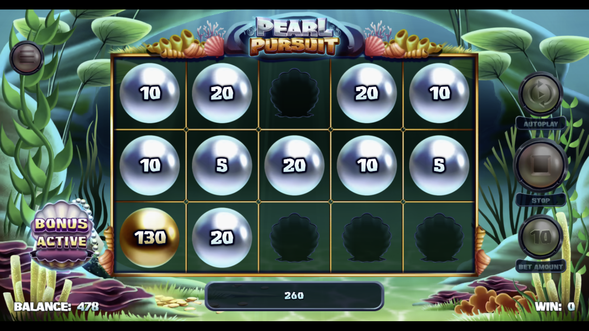 Pearl Pursuit Hold and Win gameplay 2