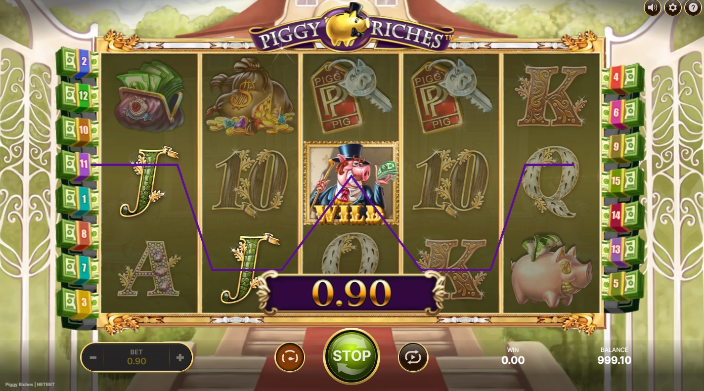 Piggy Riches base game wild win