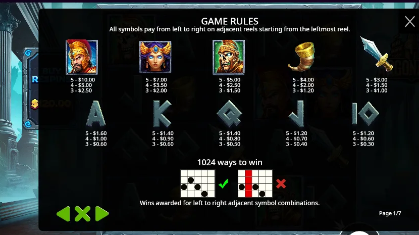 argonauts-game-rules-paytable