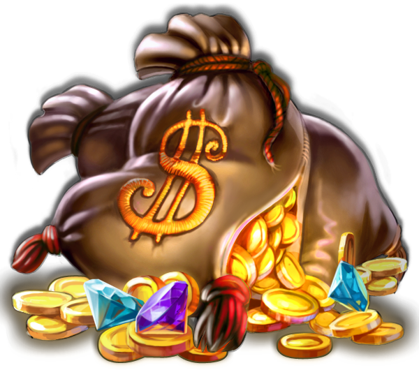 Piggy Riches money bag symbol