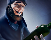 Dracula pokie by NetEnt man with a bottle symbol